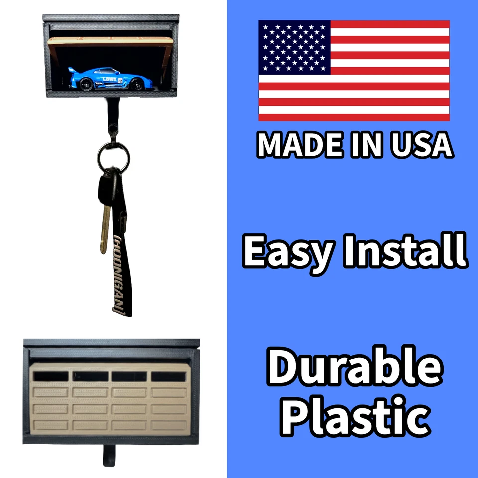 Porta llaves garaje coche con puerta abierta, garaje Hot Wheels Foto 4 de 4