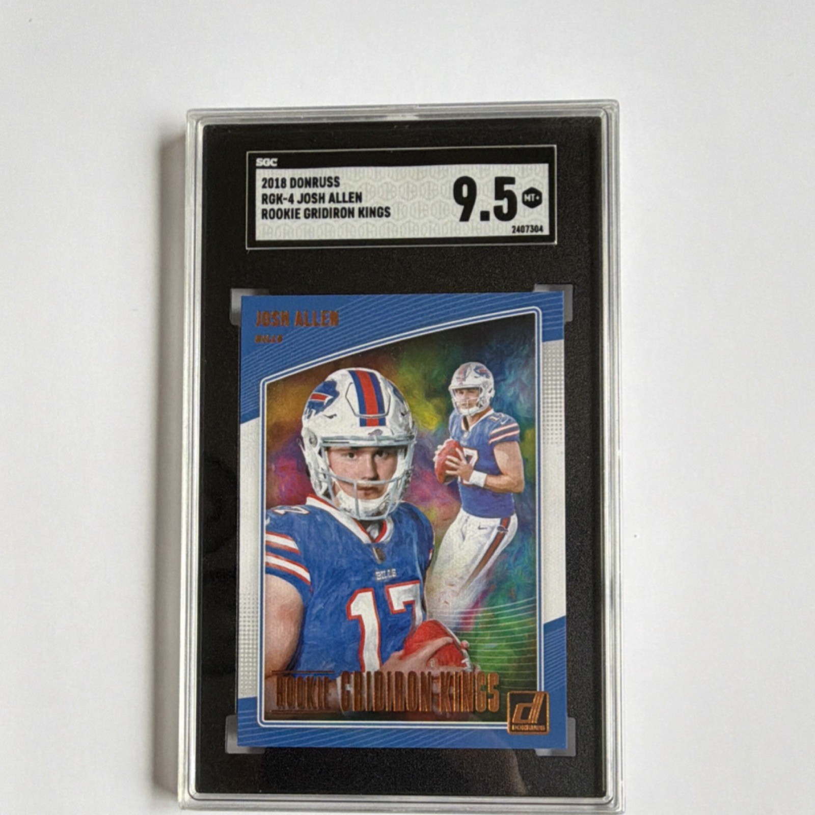 2018 Panini Donruss Rookie Gridiron Kings Josh Allen #RGK-4 SGC 9.5 Bills