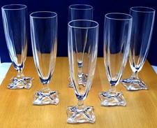 Vintage Villeroy & Boch New Wave 6 Sektgläser Champagner Lead Crystal H.18,6 cm