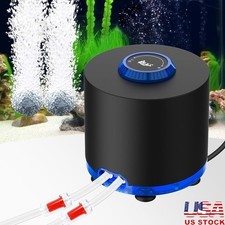 Aquarium Air Pump Quiet Powerful Fish Tank Air Pump 6W with Dual Outlet New