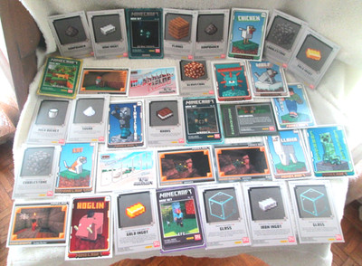2024 MINECRAFT Cards / LOT of 35 / Ungraded But IN EX Condition
