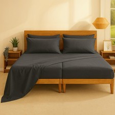 Split King Sized Sheets 7 Piece Split King Size Sheets Set, Soft Breathabl...