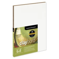 Pack of 3 Ampersand Museum Quality Claybord 6x8 Ultra Smooth Art Panels