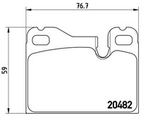 Bremsbelagsatz Scheibenbremse Prime Brembo P 65 003 FüR Porsche 924 944 928