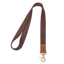 Neck Lanyard, 1 Set Long ID Badge Lanyard with Lobster Clasp, Dark Brown