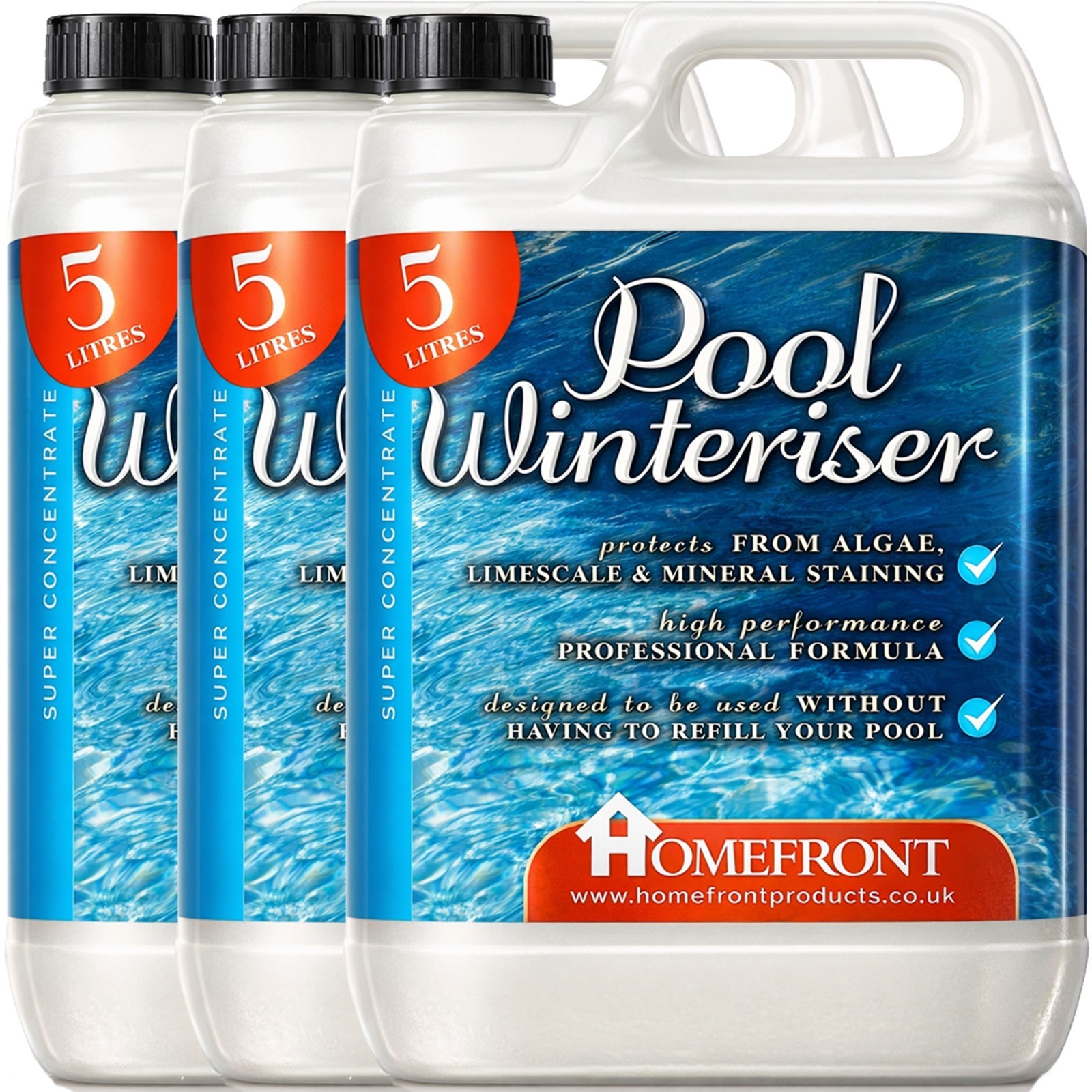 Homefront Swimming Pool Winteriser Prevents Algae Mineral Staining and Scale 15L