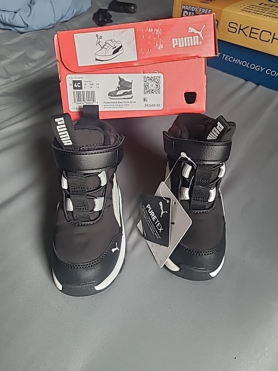 PUMA Evolve Toddler Boots Size 4C Black Leather