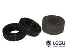 Big Sale 1/14 LESU 1 Pair Upgraded Rubber Tires for RC Tractor Truck TOUCAN Car — photo 1
