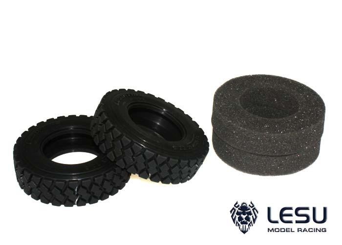 Big Sale 1/14 LESU 1 Pair Upgraded Rubber Tires for RC Tractor Truck TOUCAN Car