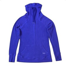 Under Armour ColdGear Waffle Knit Funnel Neck Purple Womens Small
