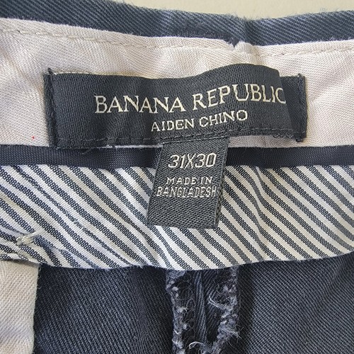 Banana Republic Men's Aiden Fit Black 31x30 Chino Pants - Picture 3 of 10