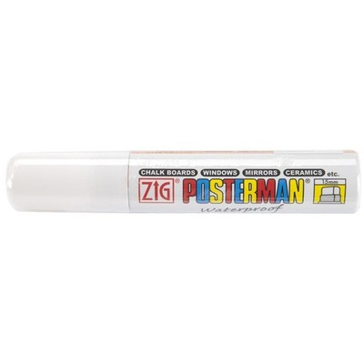 Zig 15mm Posterman Tip Marker, White 1 Count (Pack of 1), 