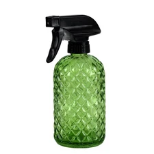 12Oz Glass Plant Spray Bottle Gem Pattern Sprayer Watering Can with Black