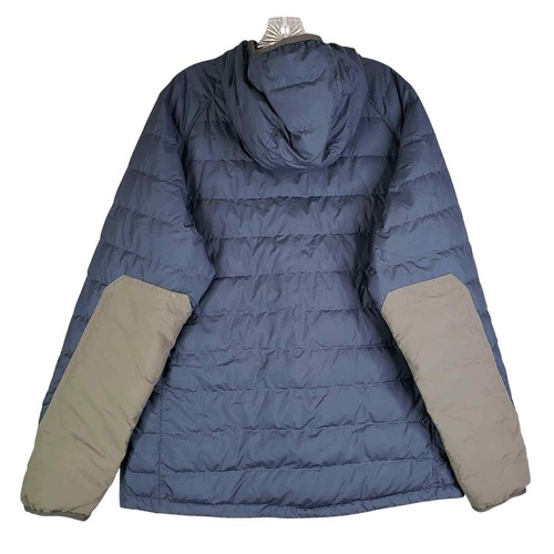 LL Bean Mountain Classic Down Pullover Hooded Jacket Coat Anorak Blue M New - Picture 3 of 17