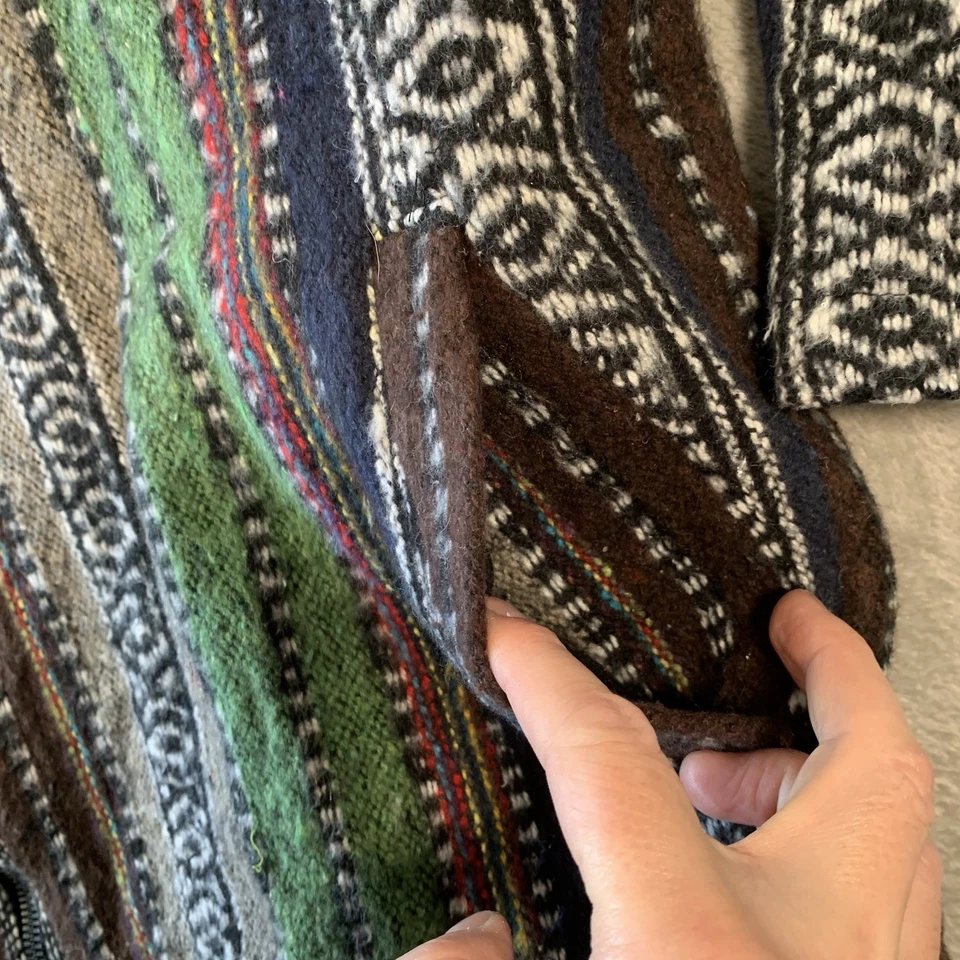 Chaqueta Loud Elephant Para Hombres XXL Poncho Mexicano Baja Hippie Forrada de Vellón Sudadera con Capucha Foto 4 de 4