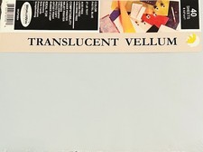 40 feuilles de papier vélin 8,5x11 papier translucide bleu pastel. Neuf. Sans acide.