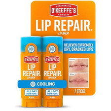 O Keeffe's Lip Repair 2 Pack Cooling Lip Balm For Dry Cracked Lips