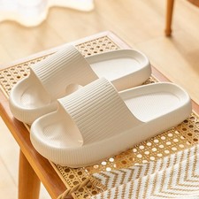 White Cloud Slide Sandals for Women Men Thick Sole Pillow Slippers Shower