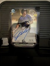 2026 Bowman Chrome Ethan Holiday Black Mojo Refractor Auto 10/10!!!! Huge Card!