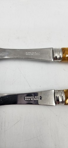 Vintage Stainless Salad Servers Lucite /Plastic Handles 10" Made In Italy 9.5" - Picture 7 of 10