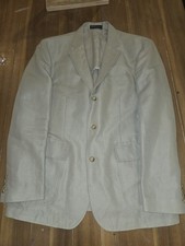 Polo by Ralph Lauren Twill Blazer Beige Single-Breasted Three-Button 42R Regular