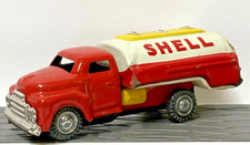 1950's Vintage Shell Oil Delivery Truck Tin Friction Japan SSS