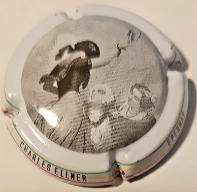 Champagnerkapsel Ellner Contour weiß, 3 Kreise auf Kontur Nr. 20e