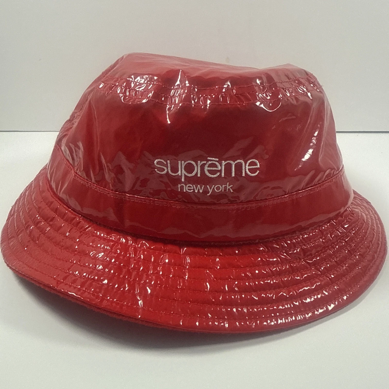 Supreme red bucket hat Nylon Crusher Fw19