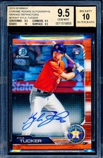 Kyle Tucker 2019 Bowman Chrome Orange Refractor Auto RC #/25 BGS 9.5/10 Pop 4