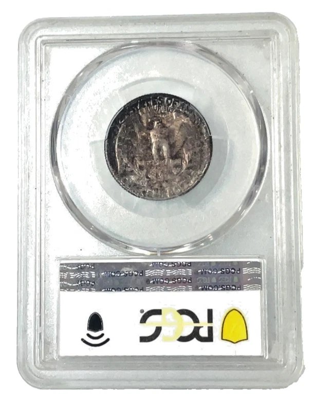 1954-S Washington Quarter 25c MS65 PCGS Blue Label Mixed Color Toned - Image 2 of 4