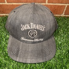 VTG Black Denim Jack Daniel  s Tennessee Whisky SnapBack Hat