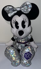 Disney Parks Minnie Mouse Plush Silver Platinum Anniversary 100 Years OF Wonder