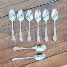 Oneida Stainless Mixed Teaspoon Lot (8)
