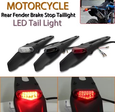 Kennzeichenhalter mit Rücklicht für Motorrad Universal Bremslicht Kennzeichenhalter