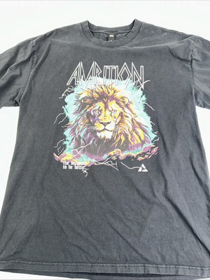 Ambition Threads Com Black Lion T Shirt Size Large