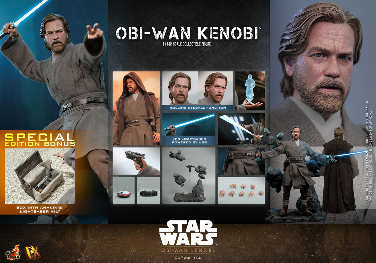 Hot Toys Obi-Wan Kenobi DX26 1/6 Scale Special Edition New Sealed