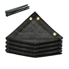 4' x 10' Black 90 Shade Cloth Dog Kennel Shade Mesh Tarp Sunblock with