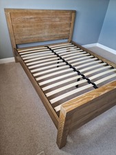 Sleepmasters Bensons For Beds Oak Finish Wood King Size Bed Frame