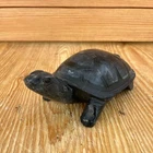 Stone 6.3 in Statue TURTLE Japanese Vintage Okimono Figurine Zen Garden Decor