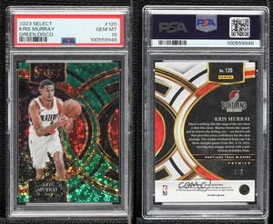 2023 Select Premier Level Green Disco Prizm /5 Kris Murray #120 PSA 10 Rookie RC