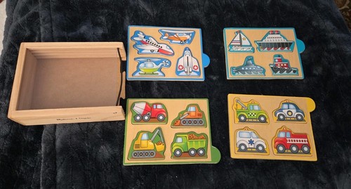 Melissa & Doug 4-in-1 Wooden Mini-Puzzles