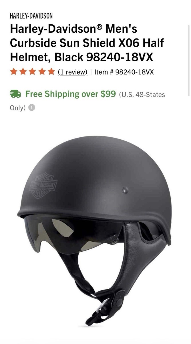 セキュリティ・セーフティ NEIGHBORHOOD HALF HELMET BLACK/L Harley-Davidson® Men's Curbside Sun Shield X06 Half Helmet/98240