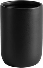 Bathroom Ceramic Toothbrush Cup Matte Black Toothbrush Cup Holder Bathroom