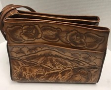 Vintage Leather Hand Tooled Purse From Mexico