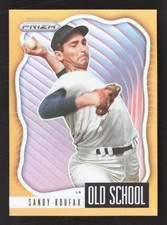 2021 Panini Prizm Sandy Koufax Old School Neon Orange Prizm /100 TV3416