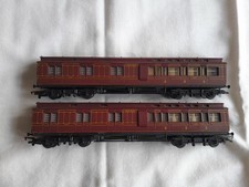 PAIR OF HORNBY OO GAUGE R453 MR Maroon CLERESTORY BRAKE COACHES #1490 