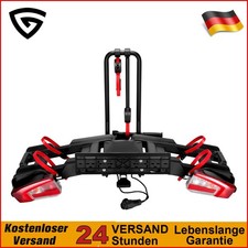 Fahrradtr�ger f�r 2 Fahrr�der / E-Bikes Schwarz Vormontiert Abschlie�bar Faltbar