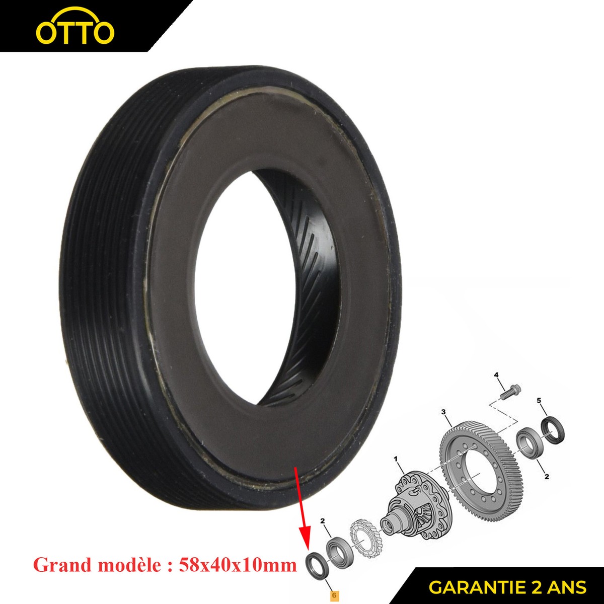 Joint Spi de Cardan Transmission Avant Gauche pour PEUGEOT 106 108
