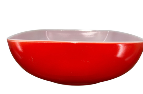 Vintage Pyrex - rote quadratische Auflaufform & Deckel 2,5 Quart - Bild 7 von 13