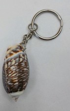 Vintage Original Sea Shell Keychain Keyring Ocean Seaside Lover Unique